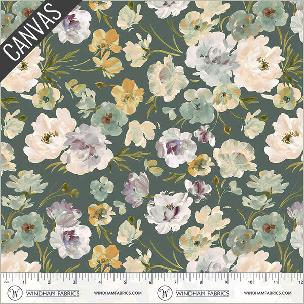 Ranunculus Canvas in Moss