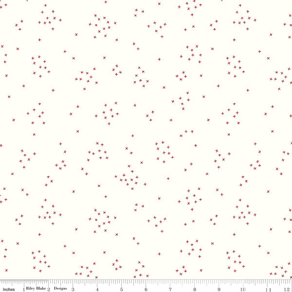Scattered-A-Cross on Cloud in Barn Red