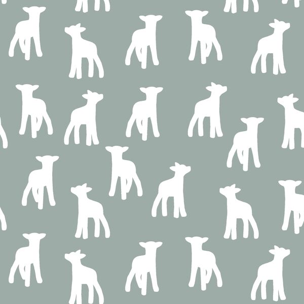 Lamb Silhouette in Eucalyptus