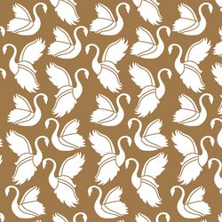 Swan Silhouette in Ochre
