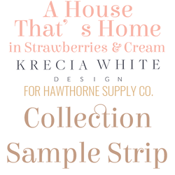A House That's Home Sample Strip in Strawberries and Cream
