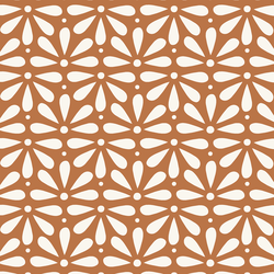 Large Stenciled Blooms in Mahogany