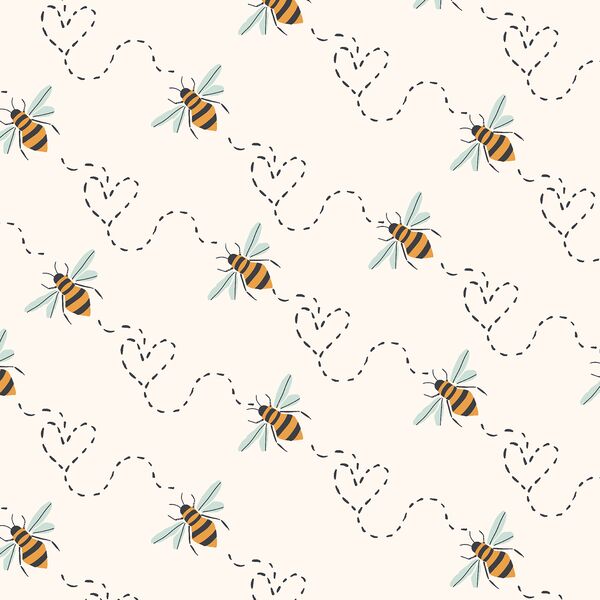 Honey Bee in Cream