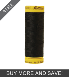 Black (9128-4000) - Silk Finish Cotton 28wt - 87 Yards (3 Pack)