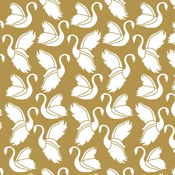Swan Silhouette in Marigold