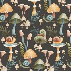 Forest Fungi in Charcoal