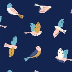 Large Birds in Twilight Blue
