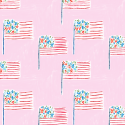 American Flags in Pink
