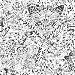 Hide and Seek in Onyx on White