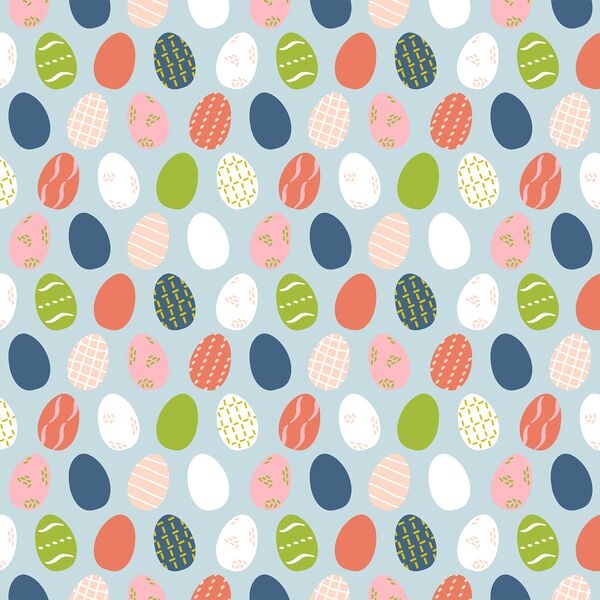 Painted Eggs in Teatime