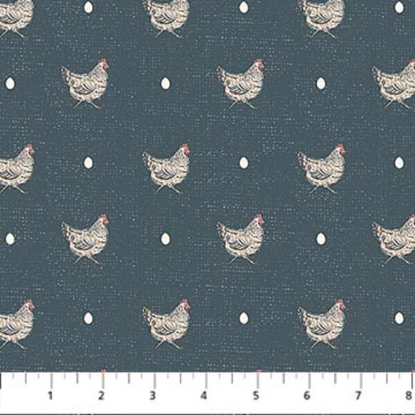 Hens in Blue