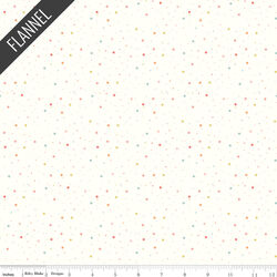 Stars Flannel in White