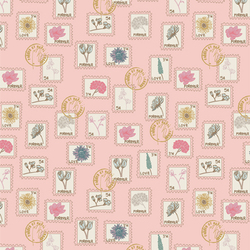 Floral Postage in Rose