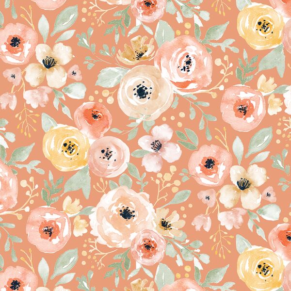Blooming Garden in Coral Shade