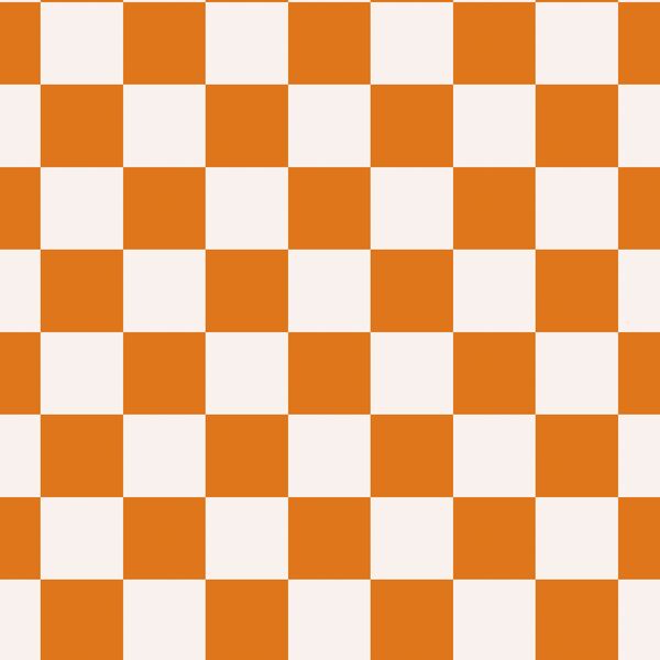 Haunted Check in Orange