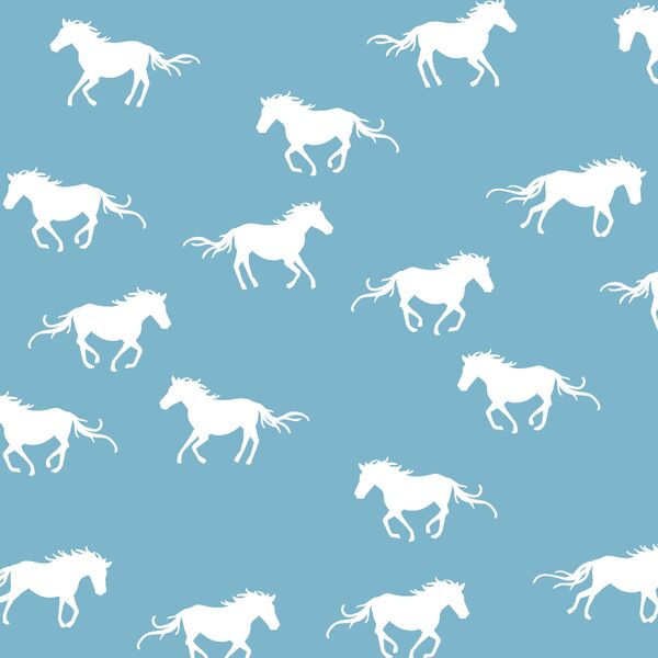 Horse Silhouette in Surf