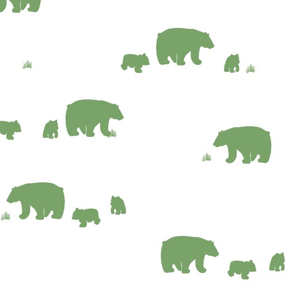 Bear Silhouette in Pistachio