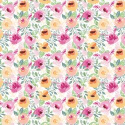 Small Berry Floral in White