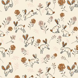 Hopping Bunny in Cream