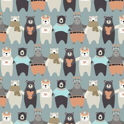 Bears in Dusty Blue