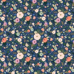 Small Deco Floral in Indigo Blue