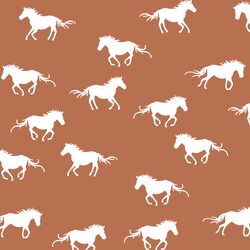 Horse Silhouette in Terracotta