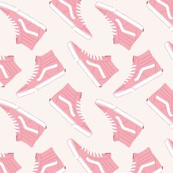 High Top Sneakers in Pink Eraser