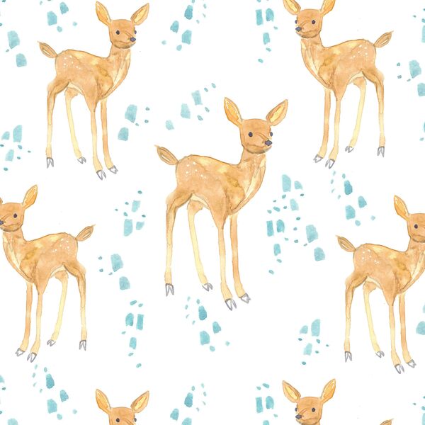 Large April Fawn in White