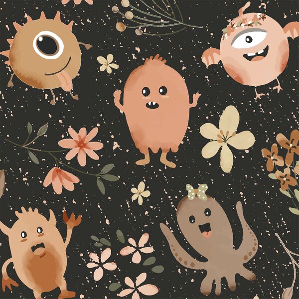 Large Garden Monsters in Autumn Night