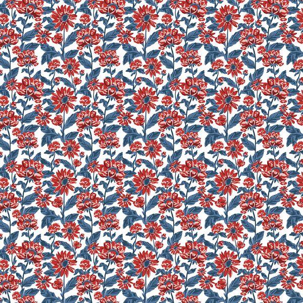Tiny Firecracker Floral in Liberty