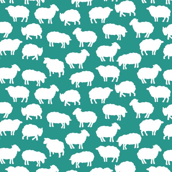 Sheep Silhouette in Jade