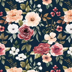 Felicity Floral in Navy Blue
