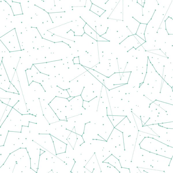 Star Charts in Succulent on White