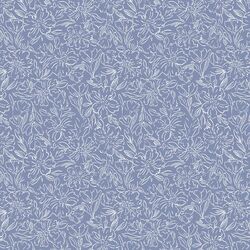 Small Sketched Blooms in Twilight Blue