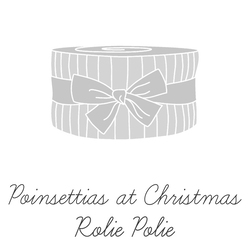 Poinsettias at Christmas 2.5" Strip Roll