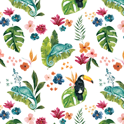 Blooming Jungle in White