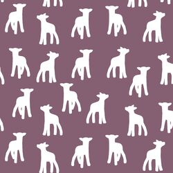 Lamb Silhouette in Mulberry