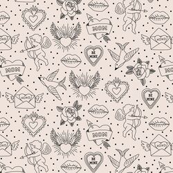 Vintage Linework in Ivory Blush