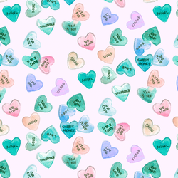 Conversation Hearts in Light Sugar Pink