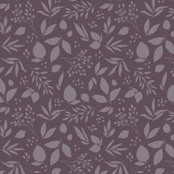 Leaves Silhouette in Dark Plum