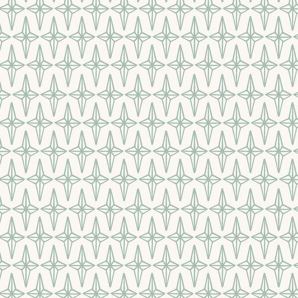 Star in Silt Green on Cream