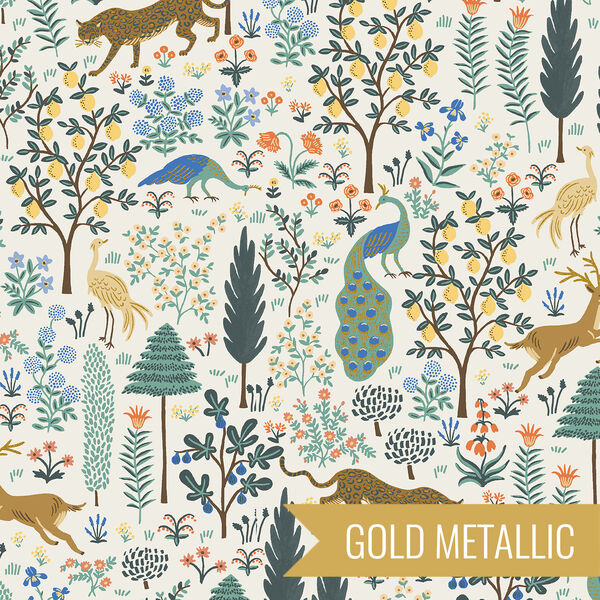 Menagerie in Cream Metallic