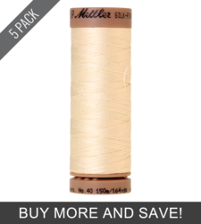 Antique White (9136-3612) - Silk Finish Cotton 40wt - 164 Yards (5 Pack)