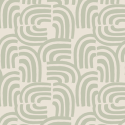 Painted Arches in Sage on Cream