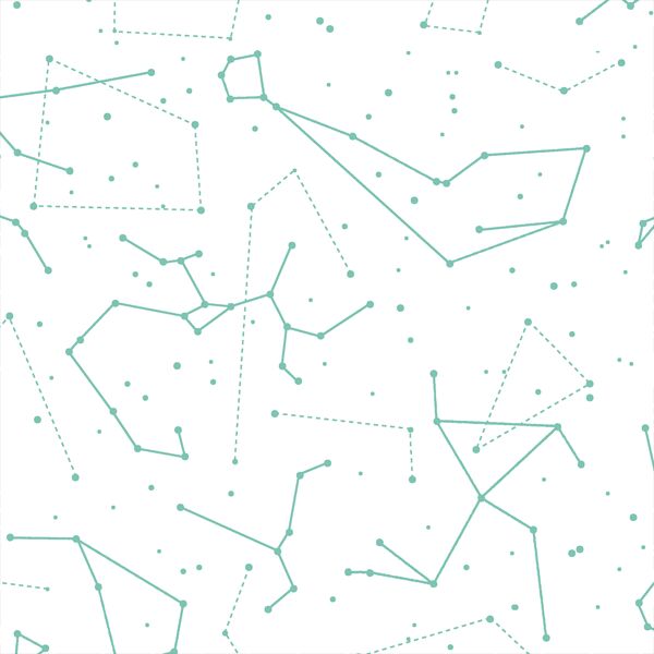 Star Charts in Succulent on White