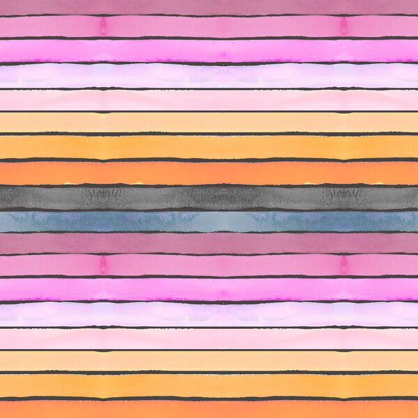 Sugar Skulls Stripe in Night Sky