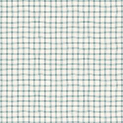 Wobbly Gingham in Dusty Teal