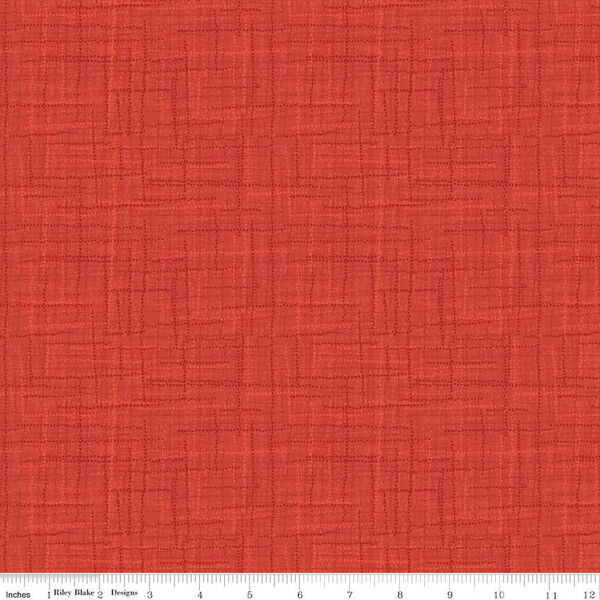 Grasscloth Cottons in Vermilion