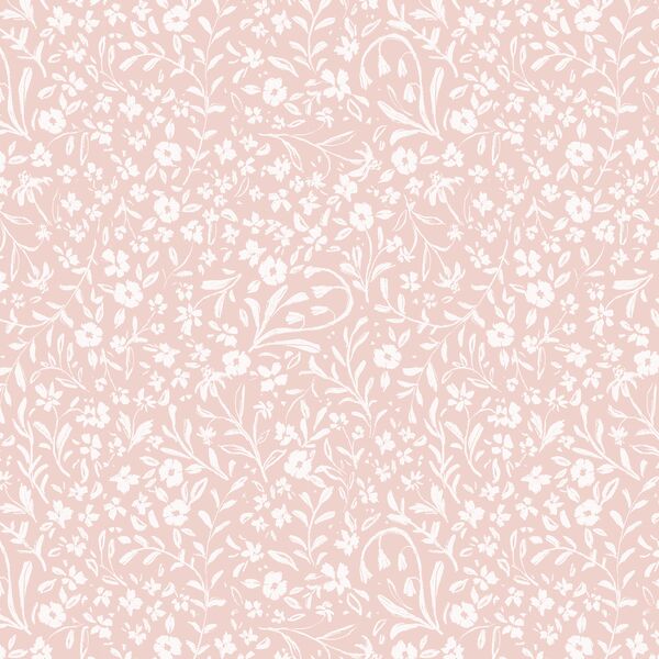 Tea Party Calico in Blush Pink