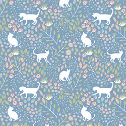 Cat Garden in Blue